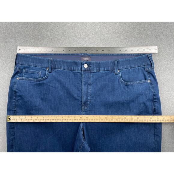 NYDJ Jeans 3X (24W/26W) Relaxed Kick Flare High Rise Ankle LiftTuck Blue Genesis - Picture 6 of 16